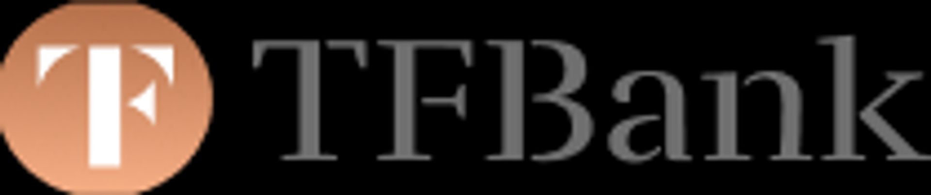 TFBank logga i grå färg